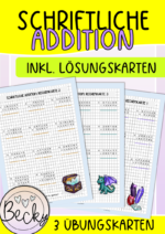 Übungskarten schriftliche Addition (ZR Million)