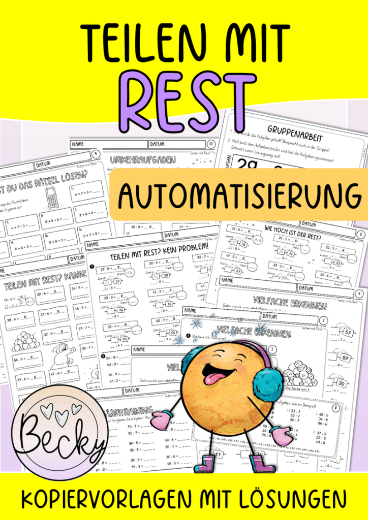 Teilen mit Rest Intensivtraining Klasse 3 (Automatisierung) | Becky