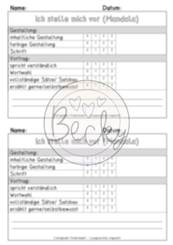 Steckbrief zum Schulanfang (Mandala) – Bild 3