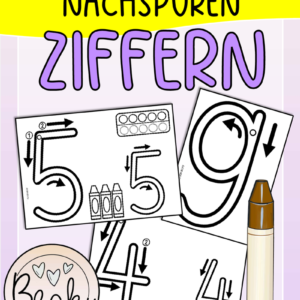 Zahlen, Ziffern bis 10 Vorlagen zum Nachspuren
