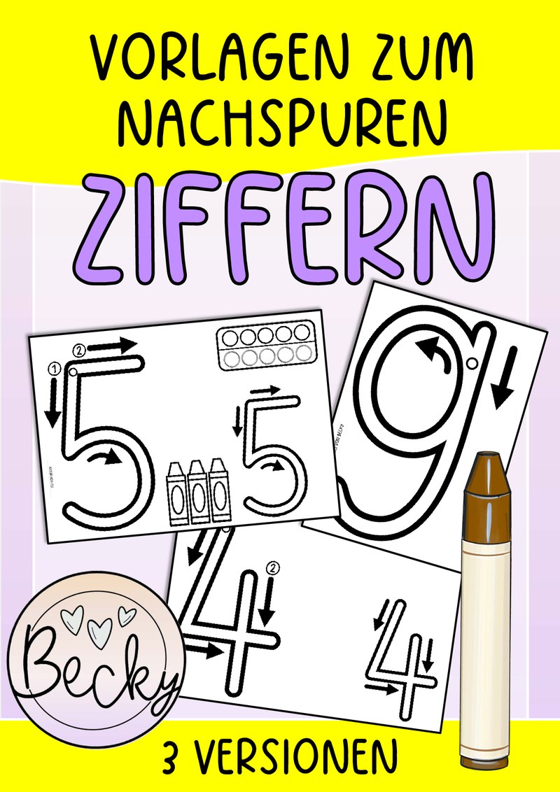 db_ziffern_nachspuren.pdf-cover-1.png Zahlen, Ziffern bis 10 Vorlagen zum Nachspuren – Bild 1