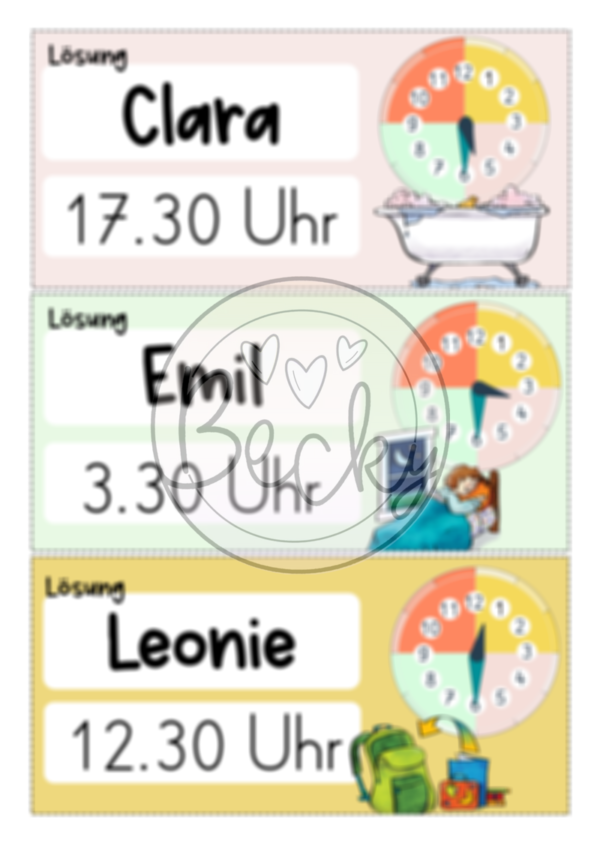 Lesespaziergang Uhrzeit – Bild 3