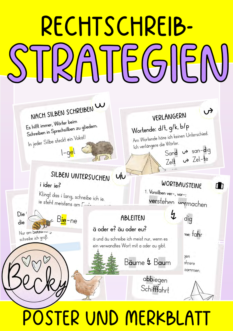 db_poster_rs_strategien.pdf-cover-1.png Rechtschreibstrategien (nach Fresch) Poster und Merkblätter – Bild 1