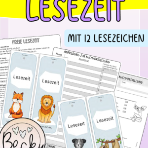Buchvorstellung und freie Lesezeit (Organisationspaket)