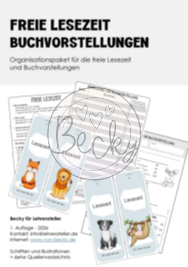 Buchvorstellung und freie Lesezeit (Organisationspaket) – Bild 2