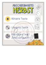 Abschreibkartei Herbst (3-fach Differenziert mit Zusatzaufgaben) – Bild 6