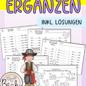 Ergänzen (1000), 10 Übungsseiten