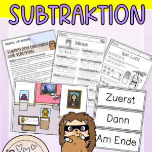 Subtraktion einführen und verstehen in Klasse 1 (Igel Lotti)
