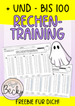 Rechentraining plus und minus ZR 100 (1 kostenlose Übungsseite mit Lösung)