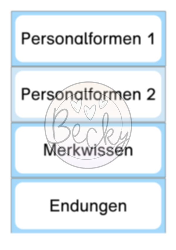 Verben (11 Miniarbeitsblätter mit Lösungsseiten) – Bild 2