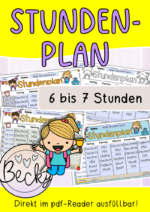 Stundenplan Vorlage zum Ausfüllen am Computer