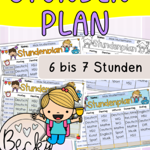Stundenplan Vorlage zum Ausfüllen am Computer