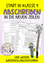 Schreiben in den neuen Zeilen und weitere Übungen (Klasse 4)