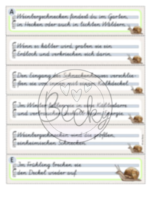 Abschreibstreifen Tiere im Herbst (Abschreiben, Schönschrift) – Bild 4