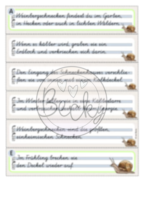 Abschreibstreifen Tiere im Herbst (Abschreiben, Schönschrift) – Bild 4