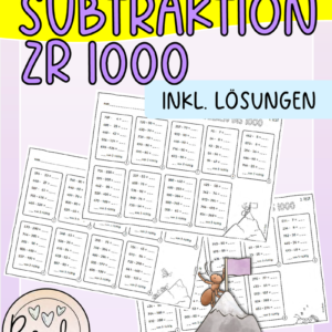 5 Kopfrechentests (Subtraktion bis 1000)