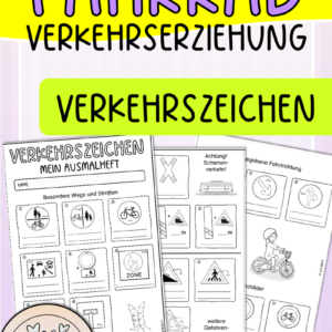 Ausmalheft Verkehrszeichen (Fahrrad)