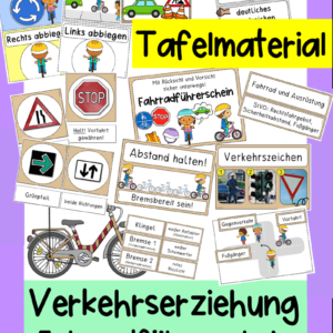 Verkehrserziehung, Fahrradführerschein (Poster, Tafelmaterial)