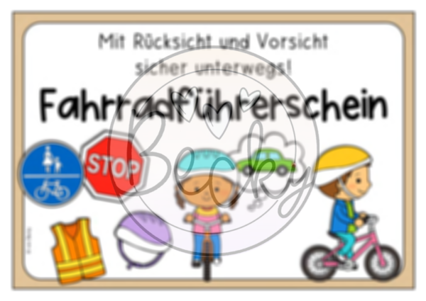 Verkehrserziehung, Fahrradführerschein (Poster, Tafelmaterial) – Bild 2