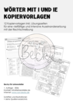 Wörter mit ie und i (12 Übungsseiten inkl. Lösungen) – Bild 2