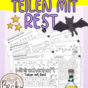 Teilen mit Rest - Übungsheft (inkl. Teiler und Vielfache)