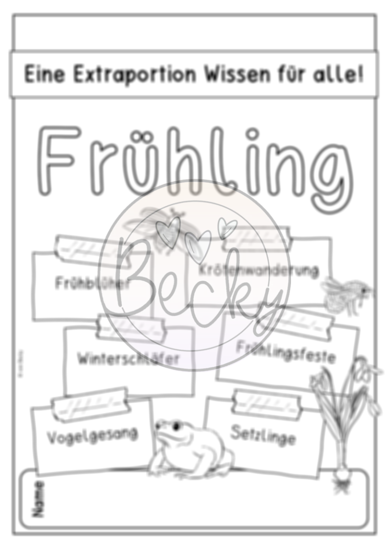 Leseheft Frühling (6 Lesetexte mit Fragen) | Becky