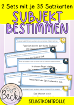 Satzglieder: Subjekt bestimmen (70 Satzkarten)