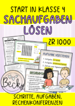 Sachaufgaben in Schritten lösen (Wiederholung und Übung)