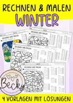 Rechnen und malen (Winter Klasse 2/3)
