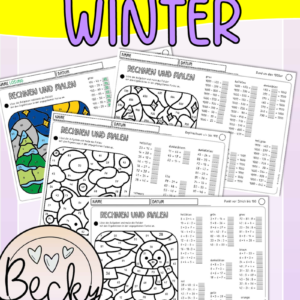 Rechnen und malen (Winter Klasse 2/3)