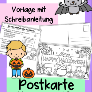 Halloween und Herbst: Postkarten mit Anleitung