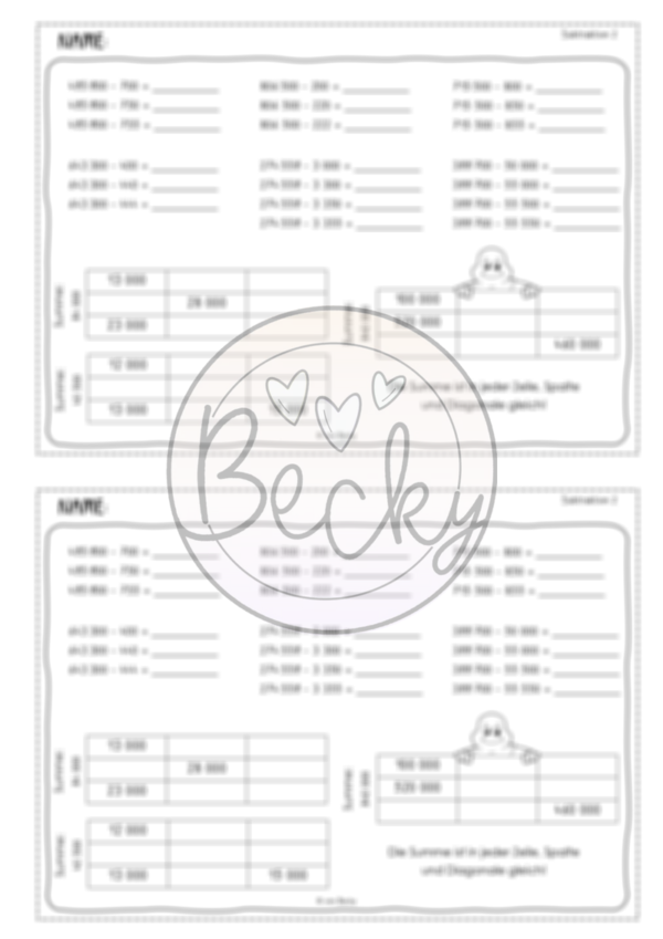 Kleines, schlaues Rechentraining (ZR Million, Addition, Subtraktion) – Bild 5