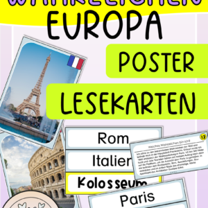 Wahrzeichen in Europa (Poster und Lesekarten)