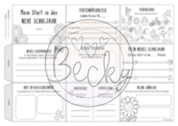 Leporello nach den Ferien (Ferienrückblick, neues Schuljahr) – Bild 2