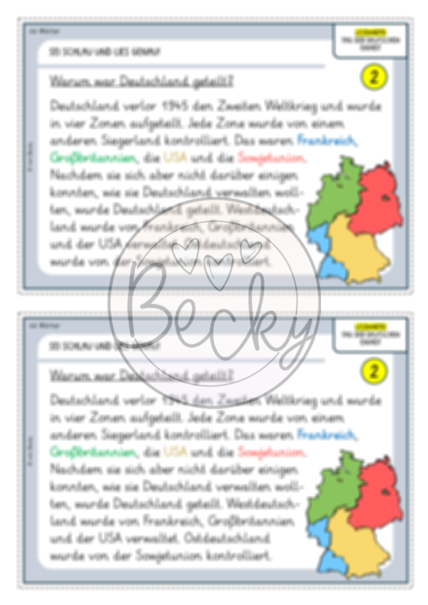 Der Tag der Deutschen Einheit / Wiedervereinigung (Lesekartei) – Bild 3