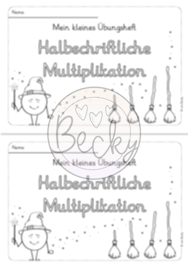 Halbschriftliche Multiplikation (Miniheft Klasse 3 ZR 1000) – Bild 4