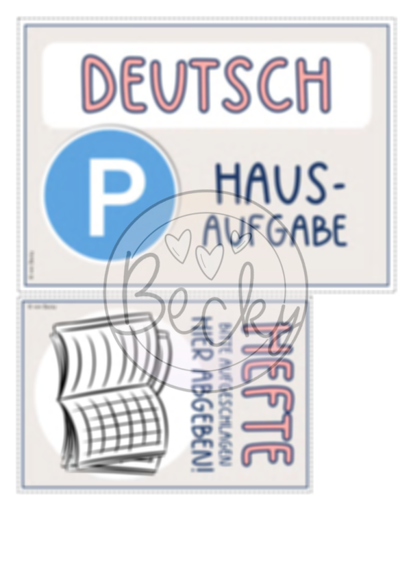 Schilder für das Klassenzimmer – Bild 2