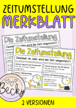 Poster, Merkblatt Zeitumstellung