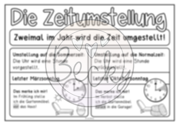 Poster, Merkblatt Zeitumstellung – Bild 2
