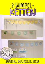 Wimpelketten (Deutsch, Mathe, HSU)