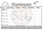 Stundenplan- Vorlage zum Ausfüllen am Computer – Bild 3