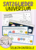 Satzglieder Universum (Spickzettel und Übungskarten)