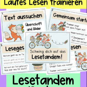 Lesen im Tandem (laut lesen, Partnerlesen, Lesetandem)