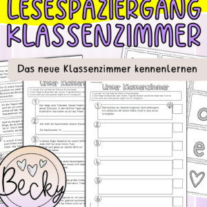 Lesespaziergang zum Kennenlernen des Klassenzimmers