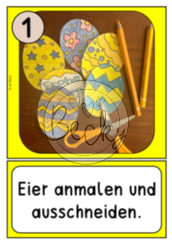 Eierkarten zum Aufklappen (Ostern) – Bild 3