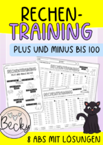 Rechentraining plus und minus bis 100