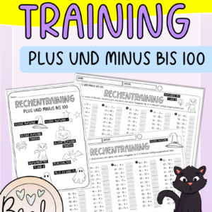 Rechentraining plus und minus bis 100