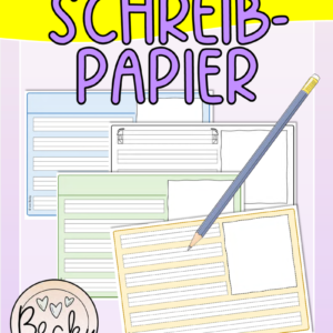 Schreibpapier - Lineatur für Klasse 1 A5 mit leerem Feld
