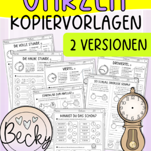 17 Kopiervorlagen (Uhrzeit)