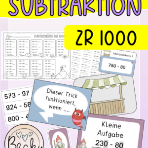 Rechenstrategien Subtraktion bis 1000 (Kopfrechnen, halbschriftlich rechnen)